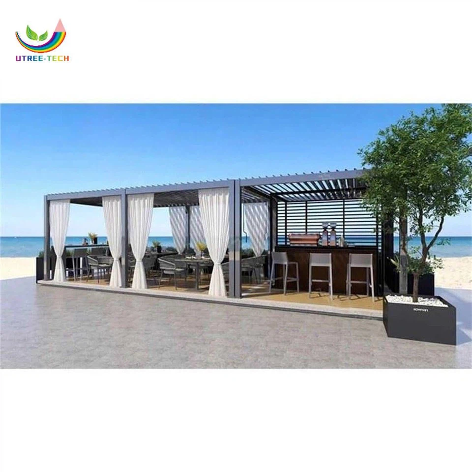 Saqaf tal-pergola tal-aluminju bl-elettriku